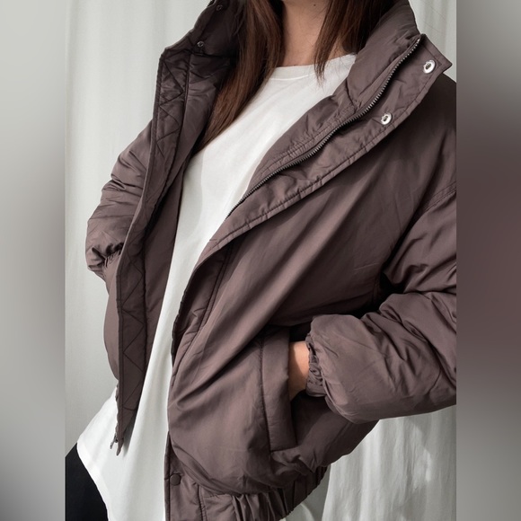 BROOKLYN QUILTED JACKET — In Chocolate - Picture 4 of 8